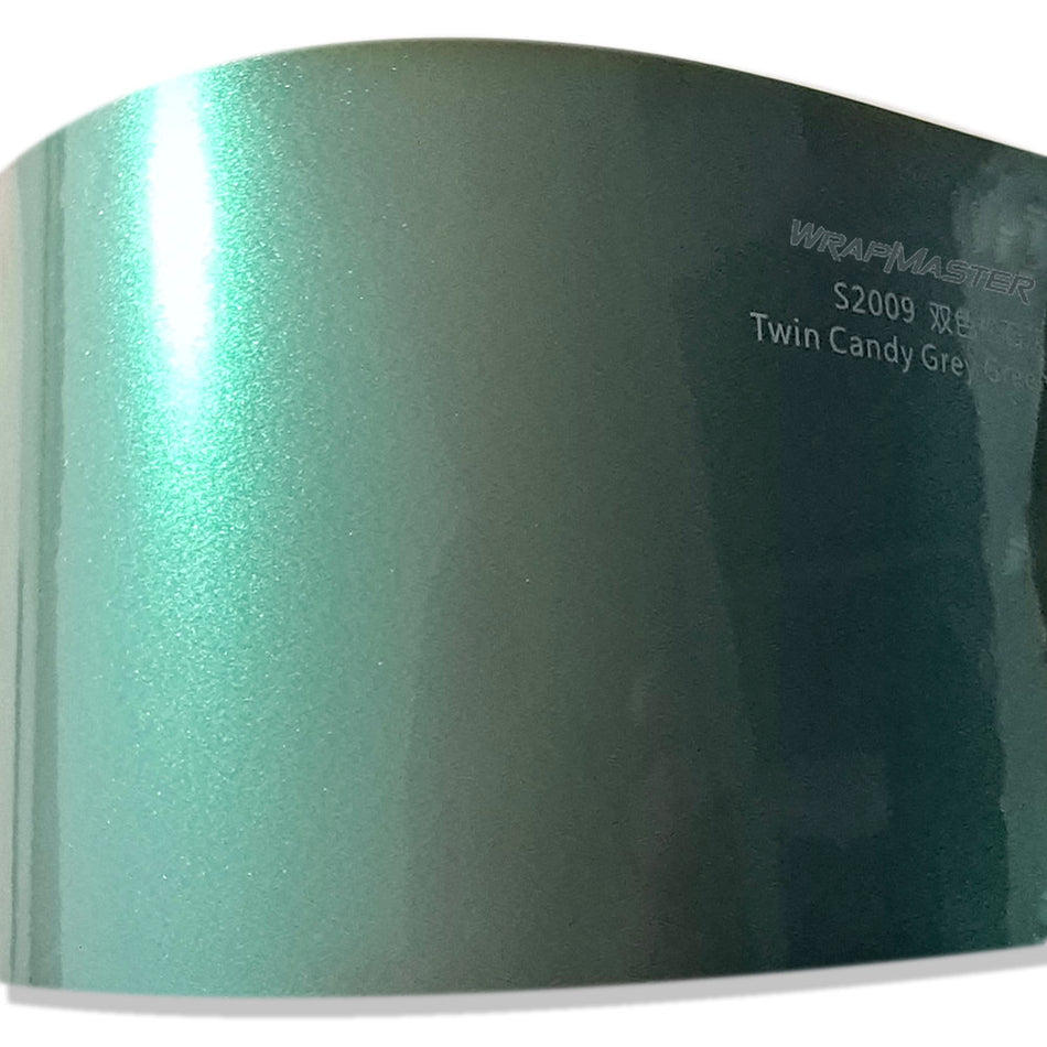 Twin Color Metallic Color Shift Wrap Lime Grey