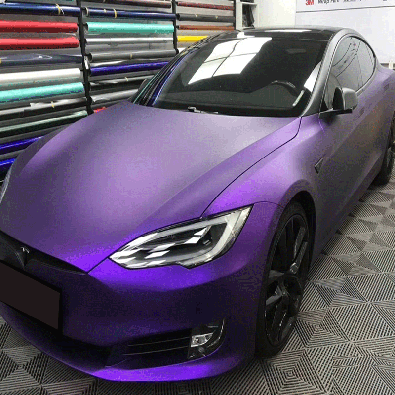 Matte Chrome Purple Car Vinyl