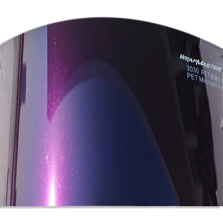 Gloss Metallic Vehicle Vinyl Wrap Midnight Purple (PET Liner)