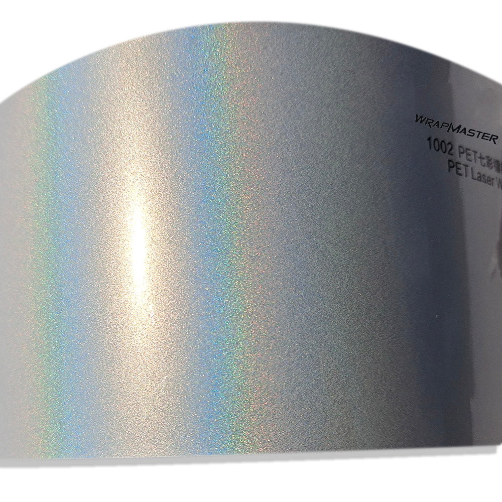 Iridescent Holographic Laser White (PET Liner) – wrapteck