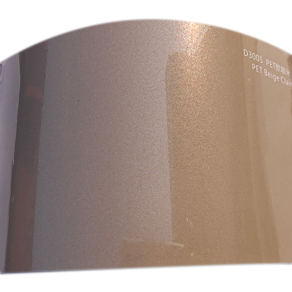 Gloss Metallic Champaign Light Gold Vinyl Wrap Cost PET Liner
