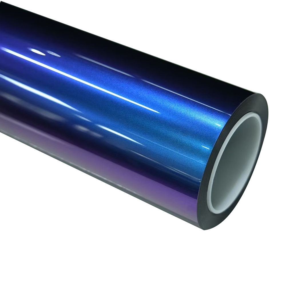 Color shift vinyl wrap roll, Ghost Midnight Purple, from the Wrapteck factory
