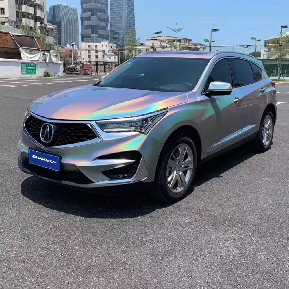 Gloss Iridescent Silver Car Wrap Colors – wrapteck