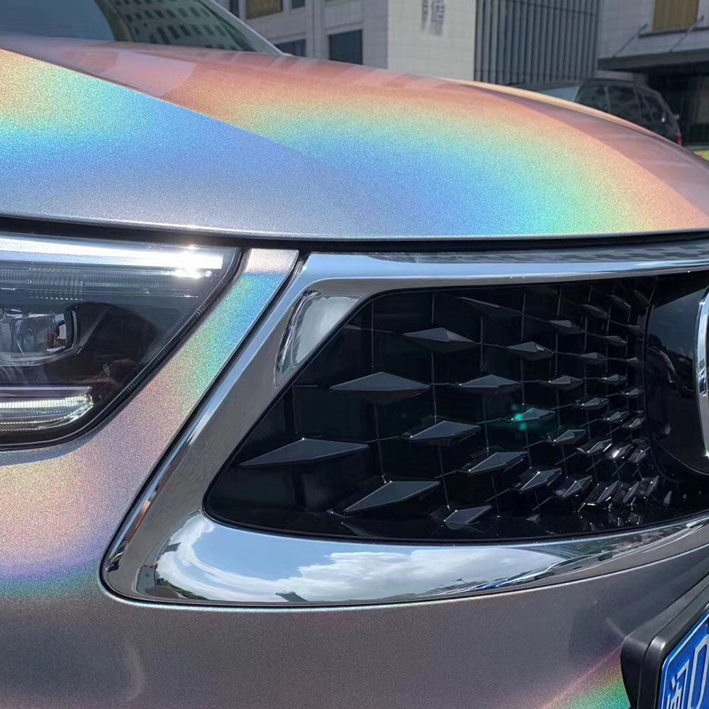 Gloss Iridescent Silver Car Wrap Colors – wrapteck