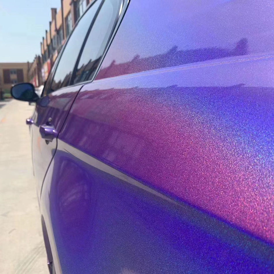 Gloss Iridescent Laser Purple Car Wrap