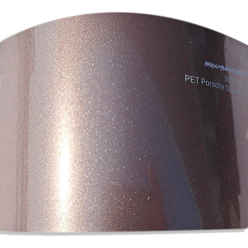 Gloss Metallic Porsche Strawberry Pink Vehicle Wrap Vinyl (PET Liner)