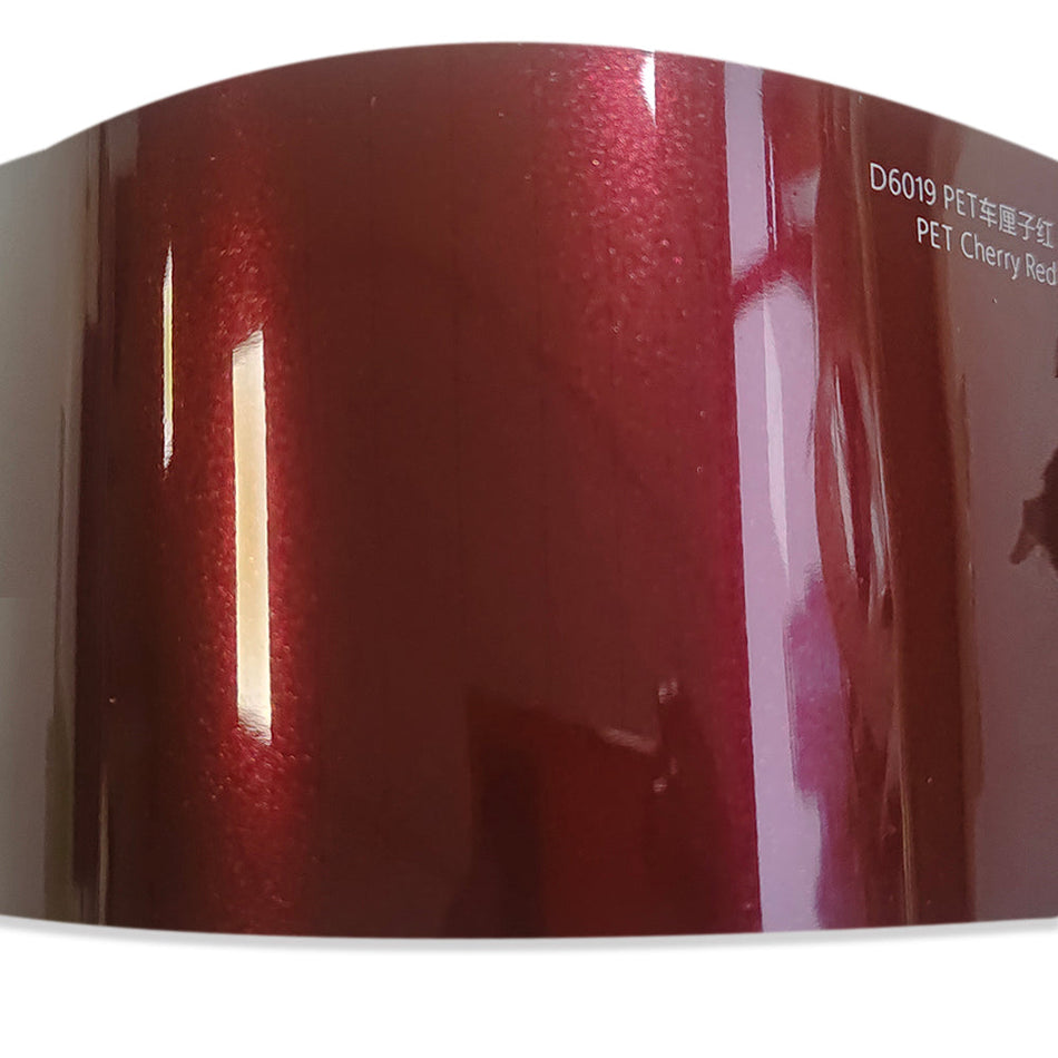 Gloss Metallic Cherry Dark Red Vehicle Vinyl Wrap Colors (PET Liner)