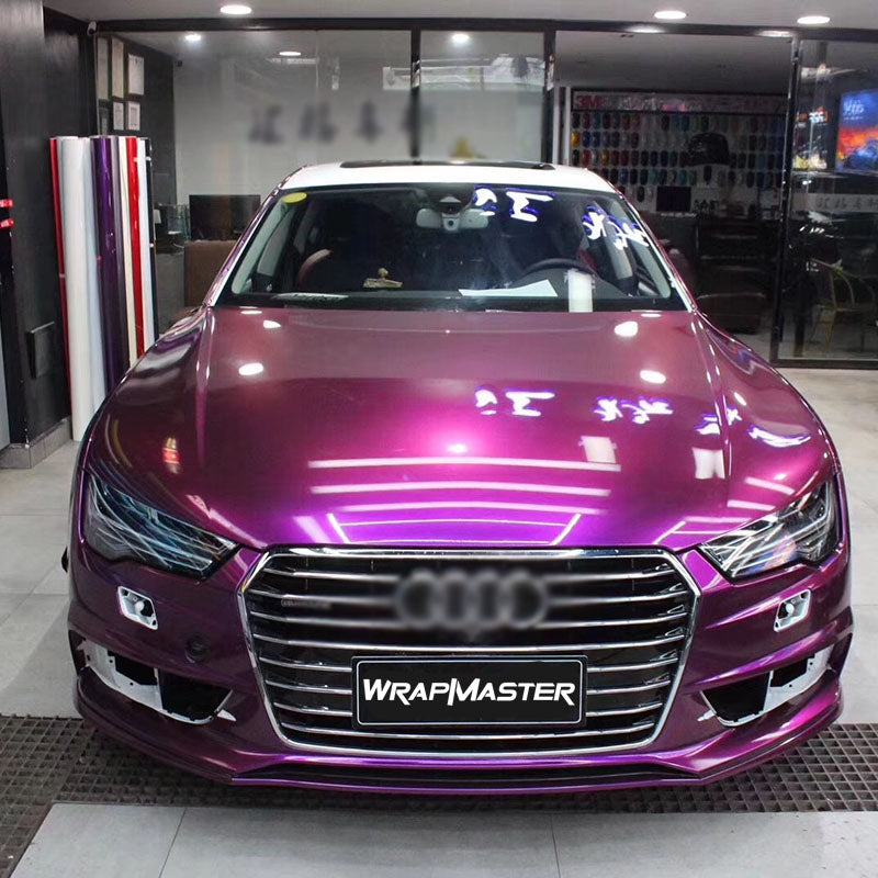 Glossy Metallic Purple Car Wrap