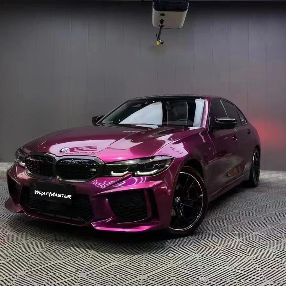 Glossy Metallic Purple Car Wrap – wrapteck
