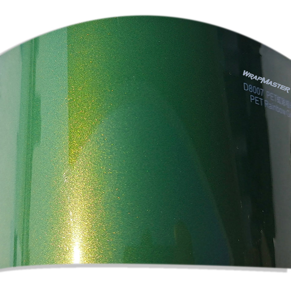 True Gloss Metallic Rainbow Green Vehicle Vinyl Wrap (PET Liner)