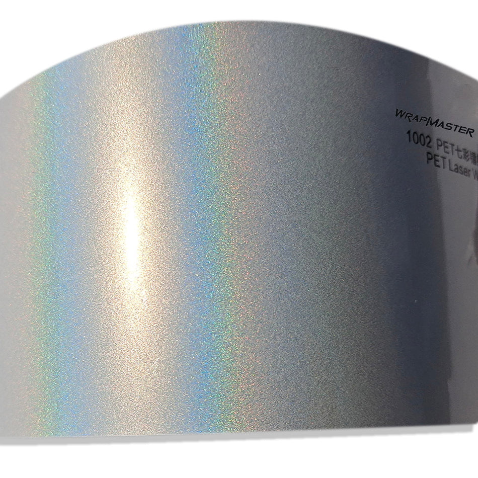 Iridescent Holographic Laser White (PET Liner)