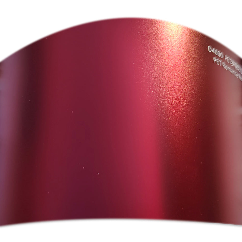 Super Chrome Metallic Vinyl Romani Red (PET Liner)